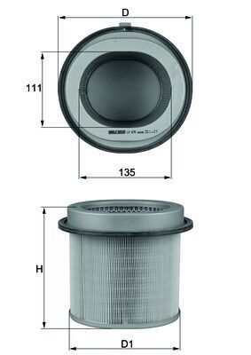 Luftfilter MAHLE LX670