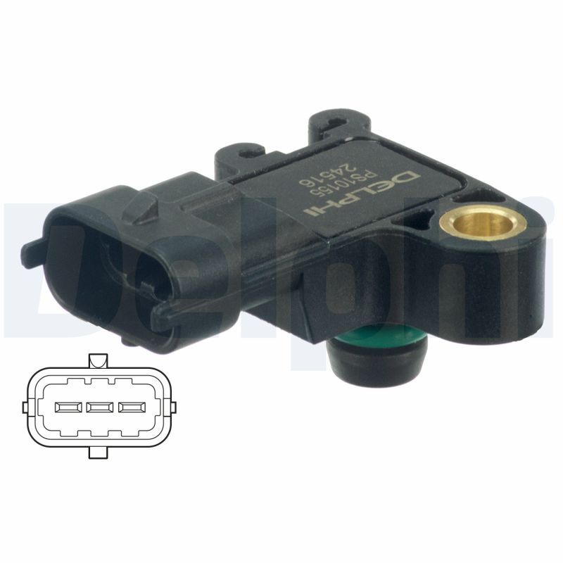 Sensor, Saugrohrdruck DELPHI PS10155
