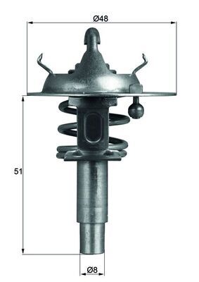 Thermostat, Kühlmittel MAHLE TX10690D