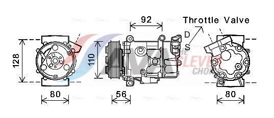 Kompressor, Klimaanlage AVA QUALITY COOLING BWAK416