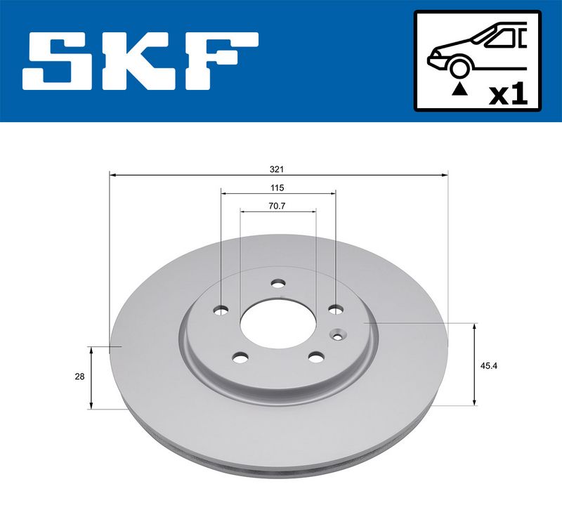 Bremsscheibe SKF VKBD 81394 V1