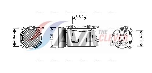 Kompressor, Klimaanlage AVA QUALITY COOLING VNAK172