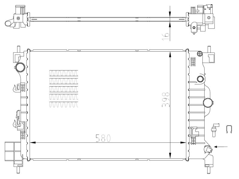 Kühler, Motorkühlung NRF 550003