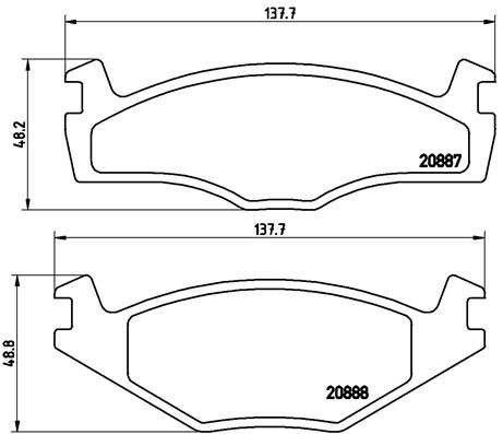 Bremsbelagsatz, Scheibenbremse BREMBO P 85 012