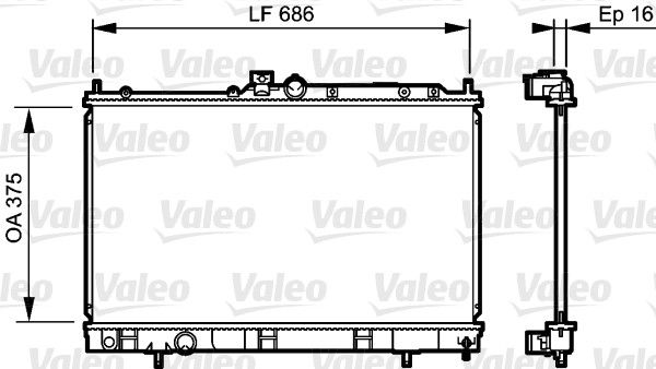 Kühler, Motorkühlung VALEO 735198