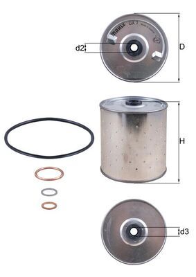 Ölfilter MAHLE OX1D