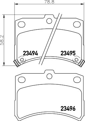 Bremsbelagsatz Bremsbeläge HELLA 8DB 355 017-121