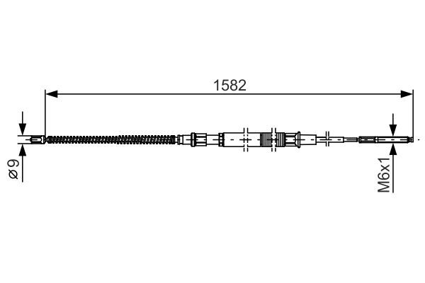 Seilzug, Feststellbremse BOSCH 1 987 482 124