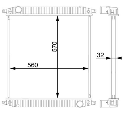 Kühler, Motorkühlung MAHLE CR703000S