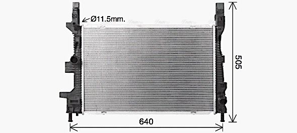 Kühler, Motorkühlung AVA QUALITY COOLING fd2665