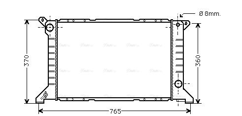 Kühler, Motorkühlung AVA QUALITY COOLING fd2203
