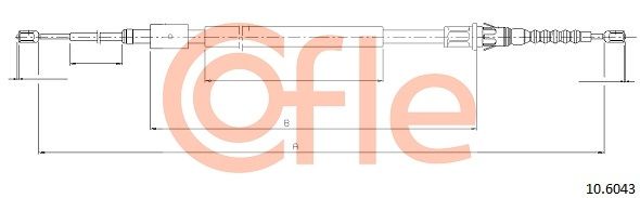 Seilzug Feststellbremse COFLE 10.6043