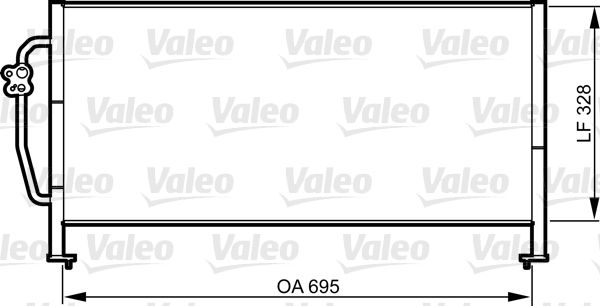 Kondensator, Klimaanlage VALEO 814306