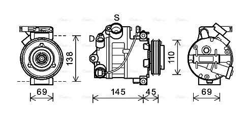 Kompressor, Klimaanlage AVA QUALITY COOLING bwak444
