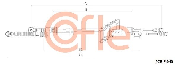Seilzug Schaltgetriebe COFLE 2CB.FI040