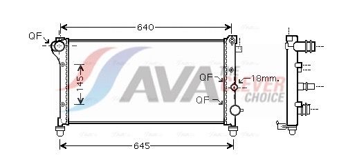 Kühler, Motorkühlung AVA QUALITY COOLING FTA2292