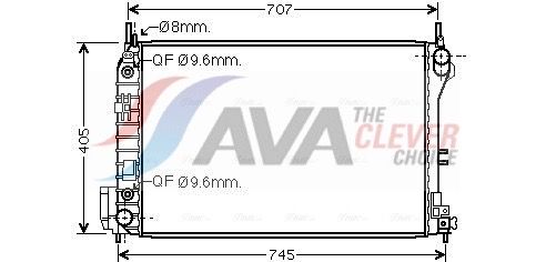 Kühler, Motorkühlung AVA QUALITY COOLING SBA2059
