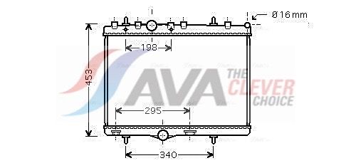 Kühler, Motorkühlung AVA QUALITY COOLING PEA2255