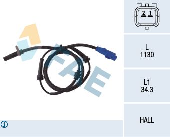 Sensor, Raddrehzahl FAE 78034