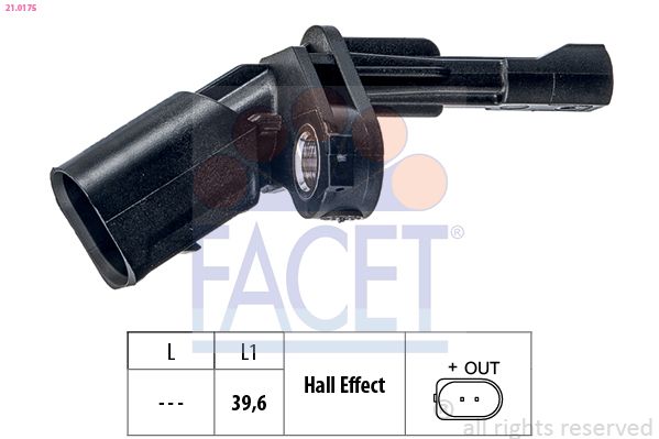 Sensor, Raddrehzahl FACET 21.0175
