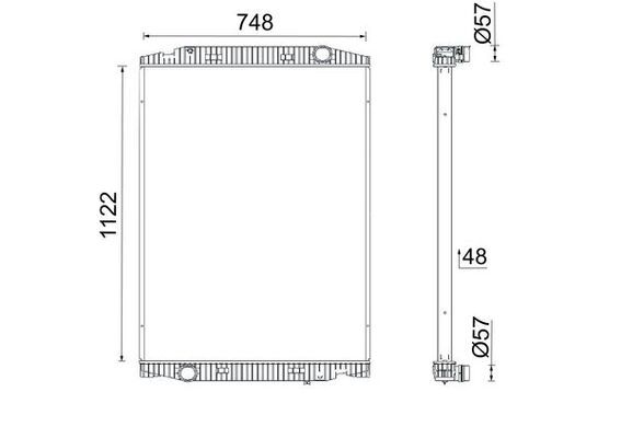 Kühler, Motorkühlung MAHLE CR705000S