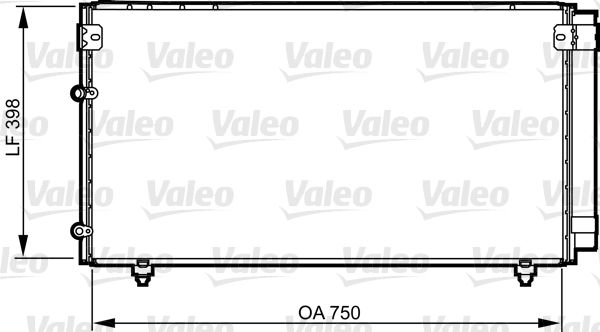 Kondensator, Klimaanlage VALEO 814207