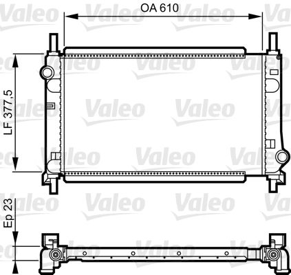 Kühler, Motorkühlung VALEO 731550