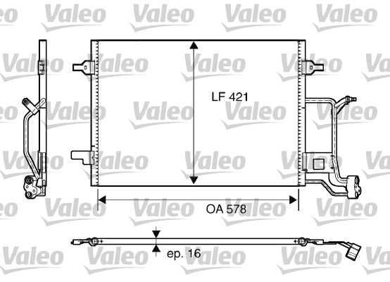 Kondensator, Klimaanlage VALEO 817840
