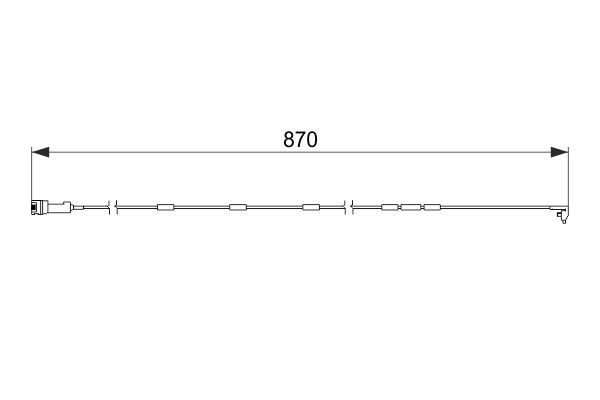 Warnkontakt, Bremsbelagverschleiß BOSCH 1 987 474 578