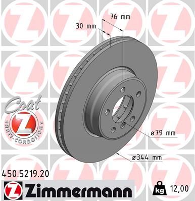 Bremsscheibe ZIMMERMANN 450.5219.20