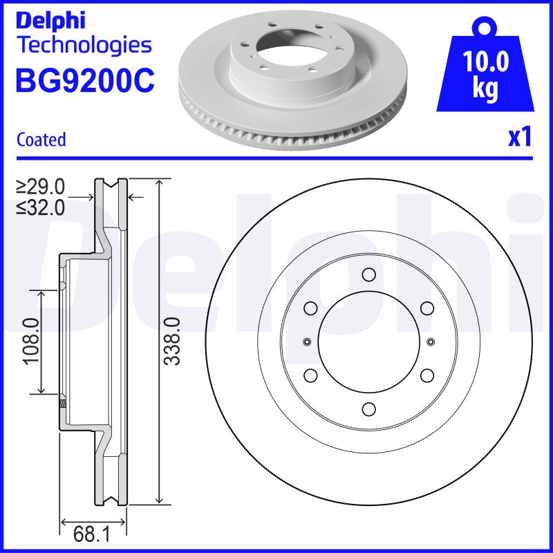 Bremsscheibe DELPHI BG9200C