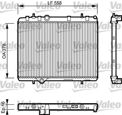 Kühler, Motorkühlung VALEO 734366