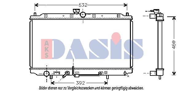 Kühler, Motorkühlung AKS DASIS 141180N