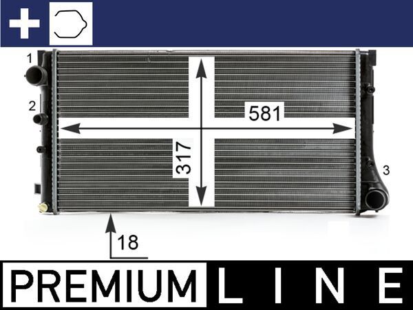Kühler, Motorkühlung MAHLE CR11000P