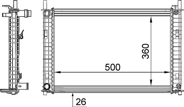 Kühler, Motorkühlung MAHLE CR1356000S