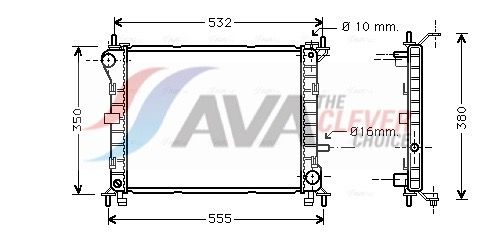 Kühler, Motorkühlung AVA QUALITY COOLING FD2263
