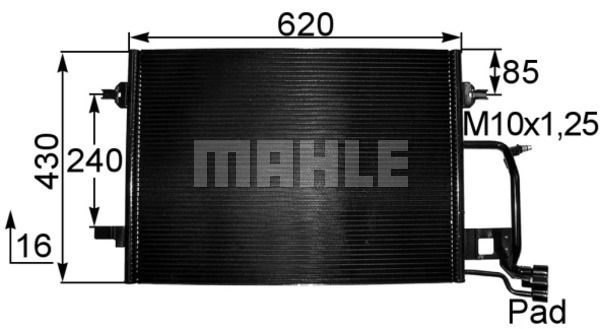Kondensator, Klimaanlage MAHLE AC 241 000S