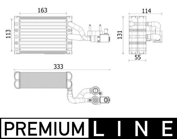 Verdampfer, Klimaanlage MAHLE AE162000P
