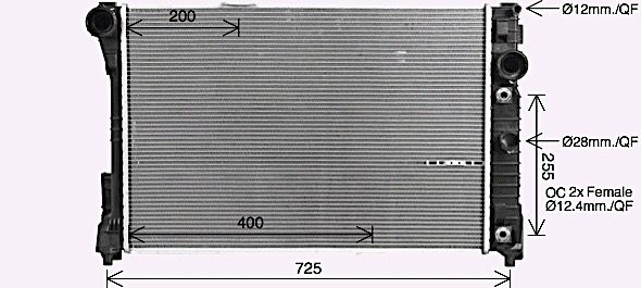 Kühler, Motorkühlung AVA QUALITY COOLING ms2729