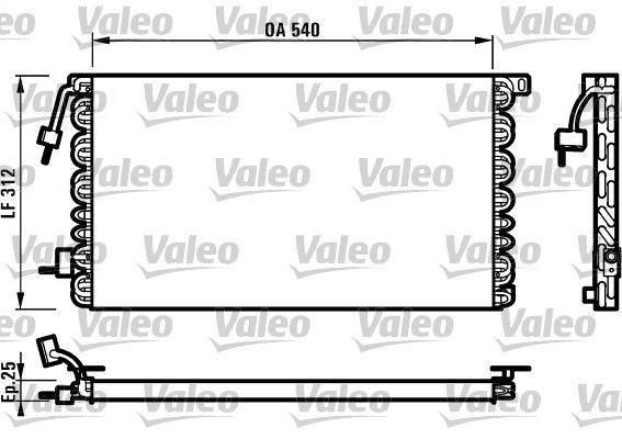 Kondensator, Klimaanlage VALEO 816977