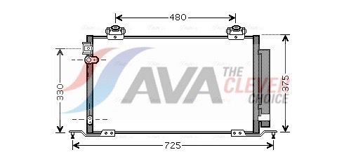 Kondensator, Klimaanlage AVA QUALITY COOLING TO5393D