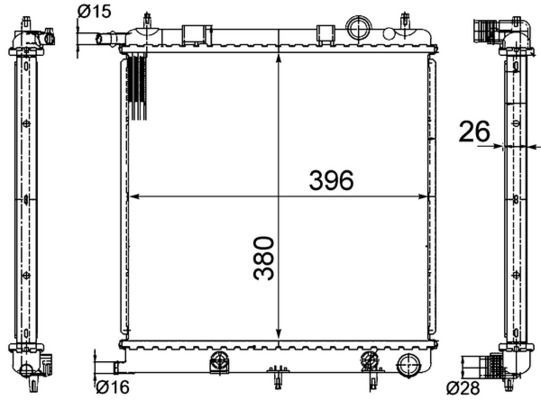 Kühler, Motorkühlung MAHLE CR556000S