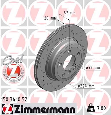 Bremsscheibe ZIMMERMANN 150.3410.52