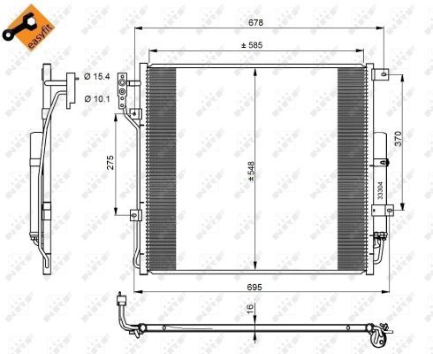 Kondensator, Klimaanlage NRF 350220
