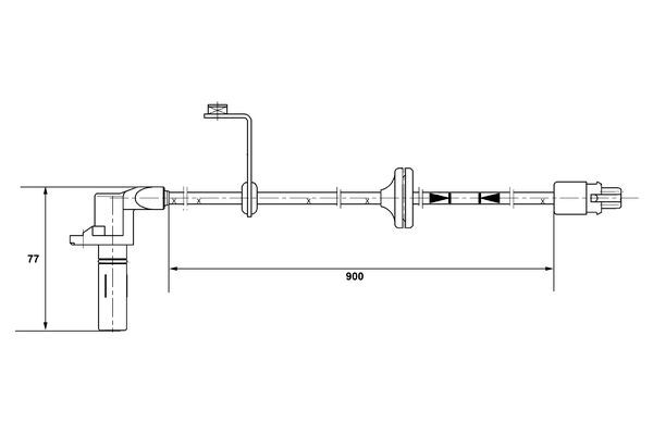 Sensor, Raddrehzahl BOSCH 0 265 002 208