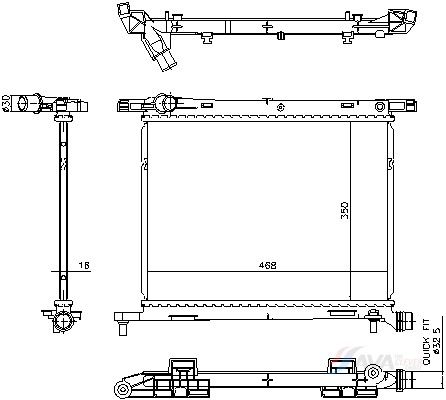 Kühler, Motorkühlung AVA QUALITY COOLING FT2495