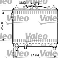 Kühler, Motorkühlung VALEO 734912