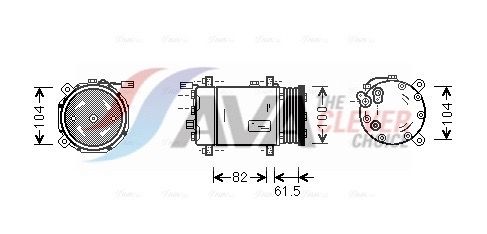 Kompressor, Klimaanlage AVA QUALITY COOLING VNAK167