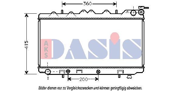 Kühler, Motorkühlung AKS DASIS 070640N