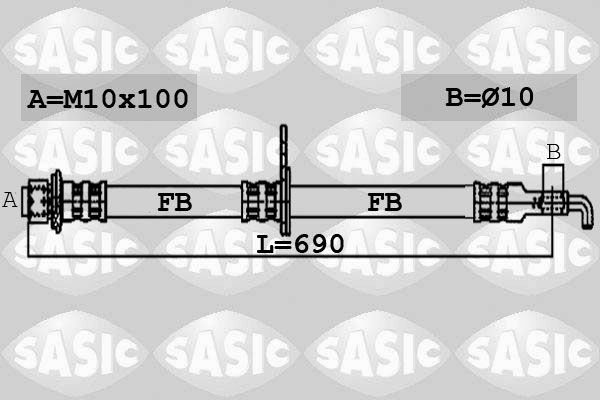 Bremsschlauch SASIC 6606113